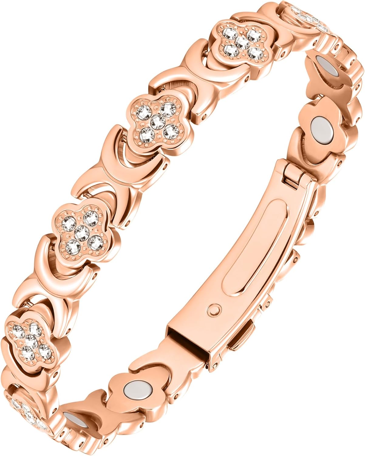Diystar® Magnetic Copper Bracelet for Women. Pure Copper Magnetic Bracelet with 3800 Gauss Effective Magnets