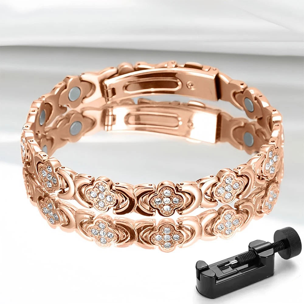 Diystar® Magnetic Copper Bracelet for Women. Pure Copper Magnetic Bracelet with 3800 Gauss Effective Magnets
