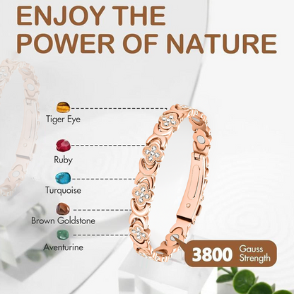 Diystar® Magnetic Copper Bracelet for Women. Pure Copper Magnetic Bracelet with 3800 Gauss Effective Magnets
