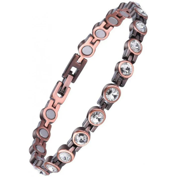 Diystar® Magnetic Copper Bracelet for Women. Pure Copper Magnetic Bracelet with 3800 Gauss Effective Magnets