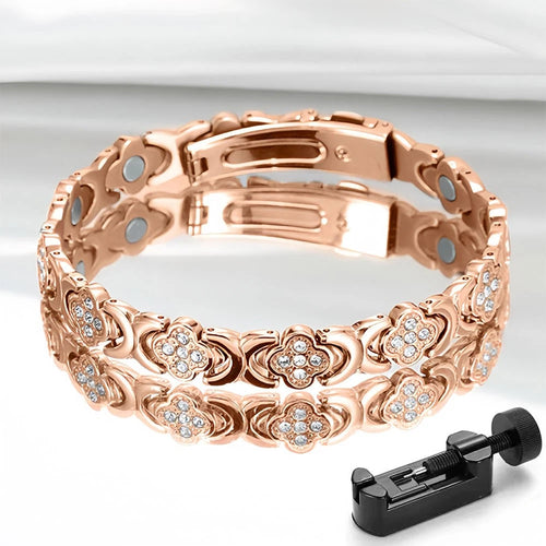 Diystar® Magnetic Copper Bracelet for Women. Pure Copper Magnetic Bracelet with 3800 Gauss Effective Magnets