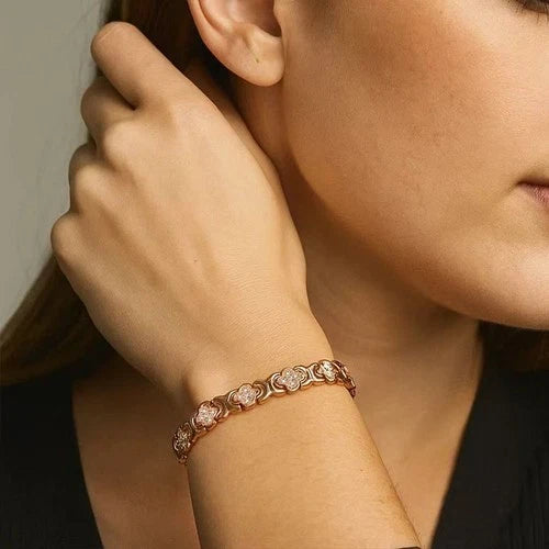 Diystar® Magnetic Copper Bracelet for Women. Pure Copper Magnetic Bracelet with 3800 Gauss Effective Magnets